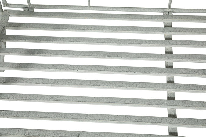 Biscottini Biscottini Divanetto Panca Seduta Ferro Provenzale Grigio Anticato 133x47x90