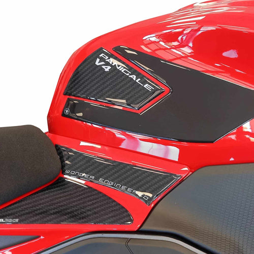 Adesivi resinati Laterali Serbatoio compatibili con Ducati Panigale V4 V4S 2025