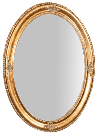 Biscottini Specchio da Parete Ovale Biscottini 64x3x84 Oro Anticato Verticale Orizzontale