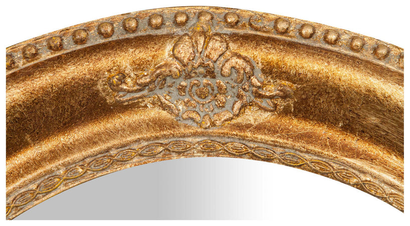 Biscottini Specchio da Parete Ovale Biscottini 64x3x84 Oro Anticato Verticale Orizzontale