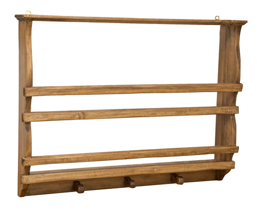 Biscottini PIATTAIA COUNTRY IN LEGNO MASSELLO DI TIGLIO FINITURA NATURALE L85XPR15XH65 CM. MADE IN ITALY