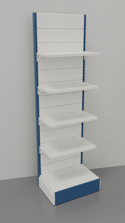 Scaffale in metallo a muro per arredo negozio cm. 80x50x250h