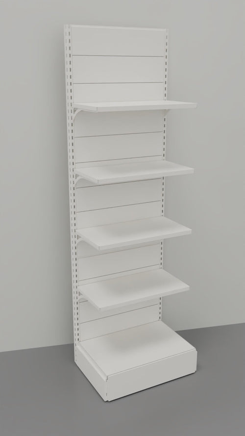 Scaffalatura metallica per negozi verniciata e con piani con mensole cm. 80x50x250h