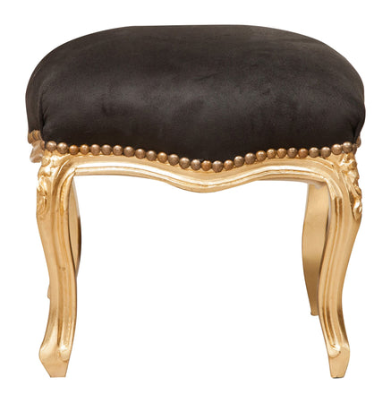 Biscottini Panchetto Poggiapiedi Stile Francese Luigi XVI Biscottini Legno Faggio Oro