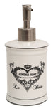 Biscottini Dispenser sapone liquido in porcellana bianca decorata Powder Soap L8,5xPR8,5xH18 cm