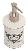 Biscottini Dispenser sapone liquido in porcellana bianca decorata Powder Soap L8,5xPR8,5xH18 cm