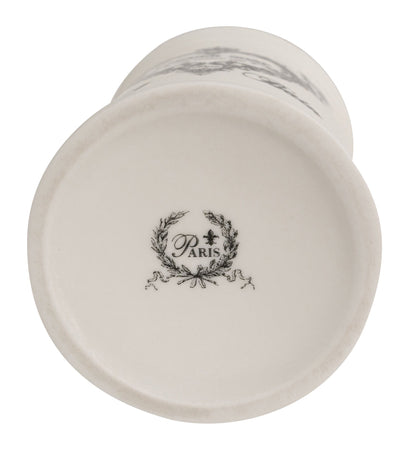 Biscottini Dispenser sapone liquido in porcellana bianca decorata "Powder Soap" L8,5xPR8,5xH18 cm