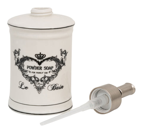 Biscottini Biscottini Dispenser Sapone Liquido Porcellana Bianca Decoro Powder Soap