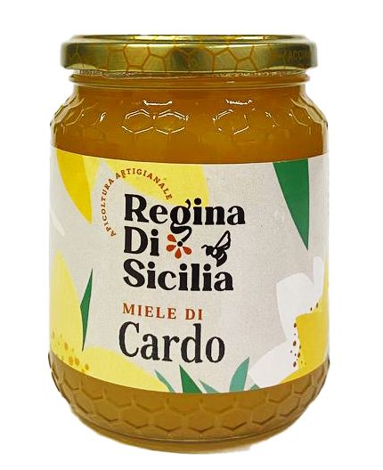Miele in Vasetto Cardo Di Ape Nere Miele Siciliano Grezzo Miele Puro Origine Sicilia in Barattolo Di Vetro 500g