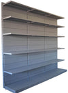 Scaffalatura metallica alluminio a parete per arredo negozi cm. 75x60x250h