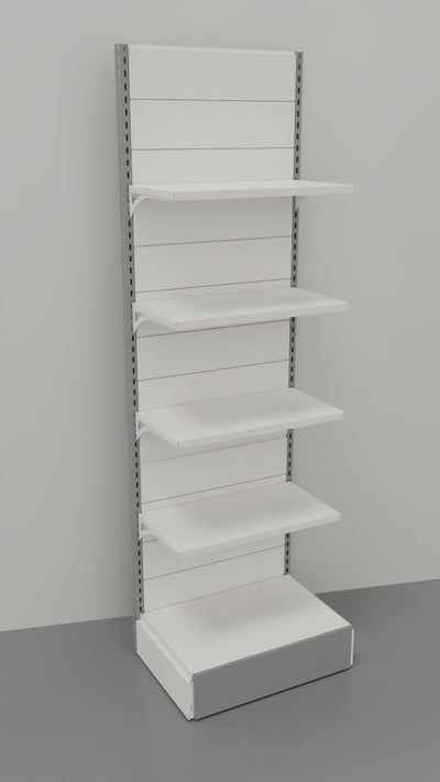 Modulo di scaffalatura da negozio a parete in metallo verniciato cm. 80x60x250h