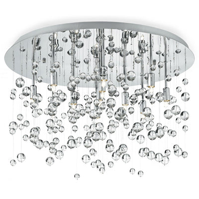 Plafoniera moderna Ideal Lux NEVE PL8 G9 LED 022222 101170 lampada soffitto metallo vetro