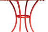 Biscottini Tavolo Bistro de Paris in ferro finitura rosso anticata L72xPR72xH75 cm