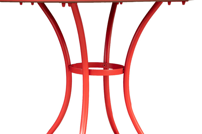 Biscottini Tavolo "Bistro de Paris" in ferro finitura rosso anticata L72xPR72xH75 cm