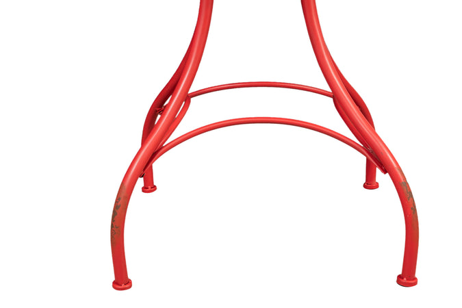 Biscottini Biscottini Tavolo Bistro de Paris ferro battuto rosso anticato 72x72x75