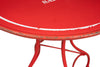 Biscottini Tavolo Bistro de Paris in ferro finitura rosso anticata L72xPR72xH75 cm