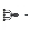 CM cavo splitter da 1 a 5 Addressable RGB- lunghezza 580 mm- per collegamento 3pin con 5 ventole ARGB