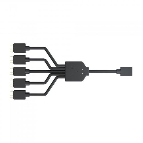 CM cavo splitter da 1 a 5 Addressable RGB- lunghezza 580 mm- per collegamento 3pin con 5 ventole ARGB