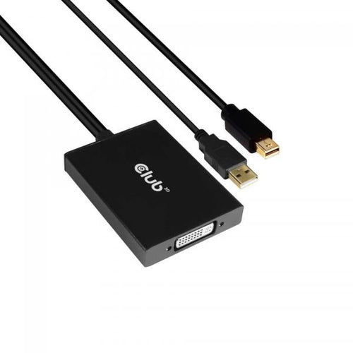 CLUB3D cac-1130 0,6 m MiniDP/USB-A DVI-D Nero (Minidisplayport 1.2A To Dual - Link Dvi-D Active Adapter - Warranty: 12M)