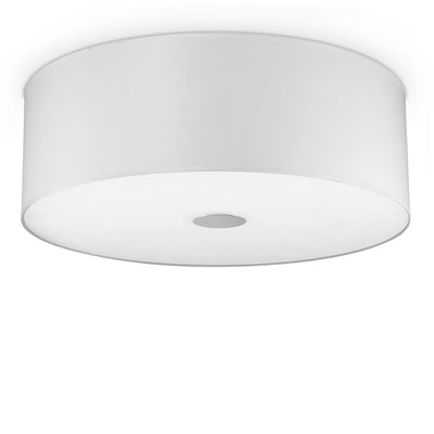 Plafoniera moderna Ideal Lux WOODY PL 103266 122205 E27 LED tessuto metallo lampada soffitto