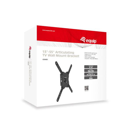 Supporto Staffa A Parete Equip 650405 - Per Schermo Tv Led, Lcd, Plasma Da 23" A 55" - Vesa Max 400x400 mm