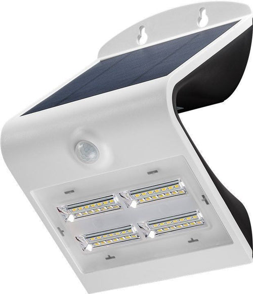 Lampada LED Solare a Muro 3,2W IP65 Sensore di Movimento Bianco