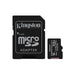 Kingston Technology Canvas Select Scheda micSDXC Plus 100R A1 C10 da 512GB + adattatore (512GB microSDXC Canvas Select - Plus 100R A1 C10 Card + ADP - Warranty: 12M)