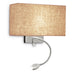 Applique classico Ideal Lux HOTEL AP2 103204 E27 LED metallo tessuto lampada parete