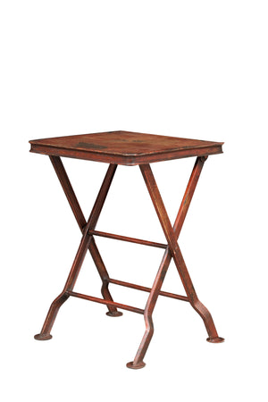 Biscottini Panchetto Biscottini ferro battuto rosso anticato 28x28x40 per interni esterni