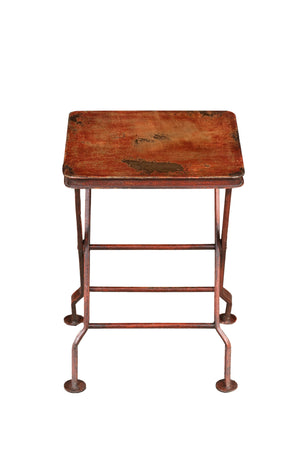 Biscottini Panchetto Biscottini ferro battuto rosso anticato 28x28x40 per interni esterni