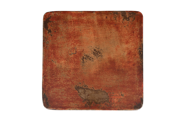 Biscottini Panchetto Biscottini ferro battuto rosso anticato 28x28x40 per interni esterni