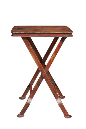 Biscottini Panchetto Biscottini ferro battuto rosso anticato 28x28x40 per interni esterni