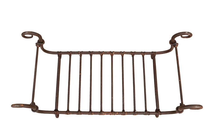 Biscottini Portalegna in ferro battuto lavorato a mano L92XPR45XH44 cm Comodo pratico