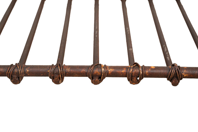 Biscottini Portalegna in ferro battuto lavorato a mano L92XPR45XH44 cm Comodo pratico