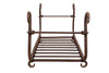 Biscottini Portalegna in ferro battuto lavorato a mano L92XPR45XH44 cm Comodo pratico