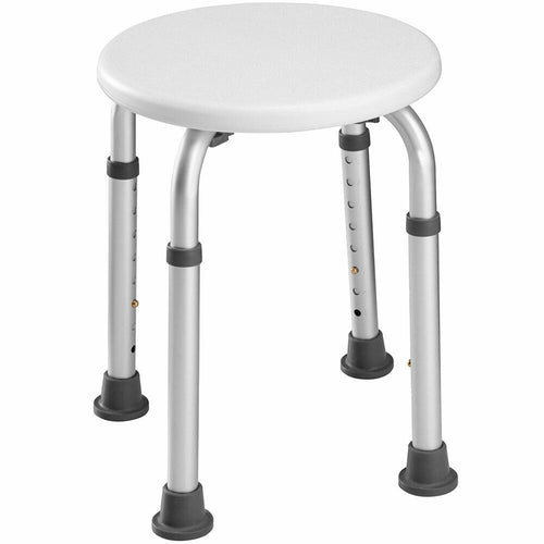 Sgabello Doccia Anziani Bambini Seduta in HDPE Altezza Regolabile Antiscivolo Antiruggine