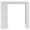 Tavolo Snack da Cucina Soggiorno Bar 3 Ripiani Legno 110x50 H 103 cm Bianco
