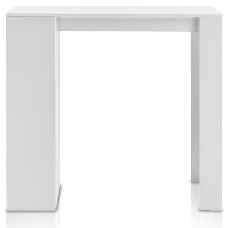 Tavolo Snack da Cucina Soggiorno Bar 3 Ripiani Legno 110x50 H 103 cm Bianco