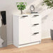 Mobile Credenza in Legno 3 cassetti 1 Anta Salvaspazio 60x30 H 70 cm Bianco