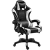 Sedia Poltrona Gaming Ufficio Scrivania Gioco Reclinabile 150° Girevole 2cuscini Bianco