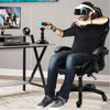Sedia Poltrona Gaming Ufficio Scrivania Gioco Reclinabile 150° Girevole 2cuscini Nero