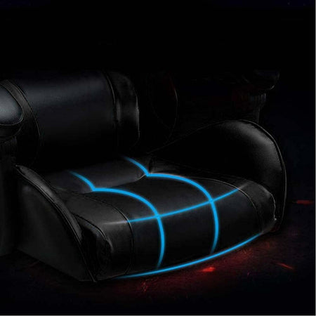 Sedia Poltrona Gaming Ufficio Scrivania Gioco Reclinabile 150° Girevole 2cuscini Nero