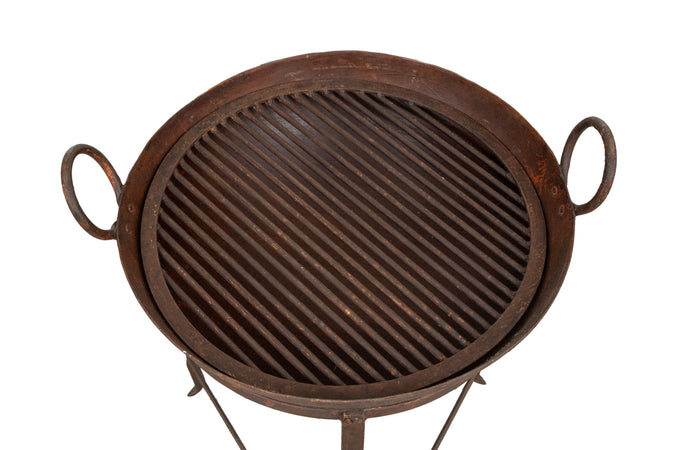 Biscottini Braciere in ferro battuto lavorato a mano L59XPR54XH80 cm Comodo pratico