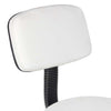Sgabello con Schienale Girevole Altezza Regolabile Casa Lavoro Salone Studio Bianco