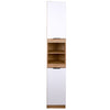 Mobile a Colonna Armadietto Salvaspazio da Bagno 4 Ripiani Interni 2 Ante H188cm