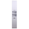 Mobile a Colonna Armadietto Salvaspazio da Bagno 4 Ripiani Interni 2 Ante H188cm