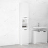 Mobile a Colonna Armadietto Salvaspazio da Bagno 4 Ripiani Interni 2 Ante H188cm