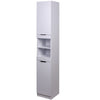 Mobile a Colonna Armadietto Salvaspazio da Bagno 4 Ripiani Interni 2 Ante H188cm