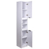 Mobile a Colonna Armadietto Salvaspazio da Bagno 4 Ripiani Interni 2 Ante H188cm