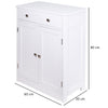 Mobile in Legno 60x30 H 80cm Bagno Camera Ingresso Salvaspazio 2 Ante 1 Cassetto